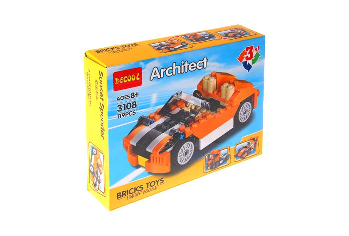 Конструктор Decool Гоночный автомобиль (3 в 1)