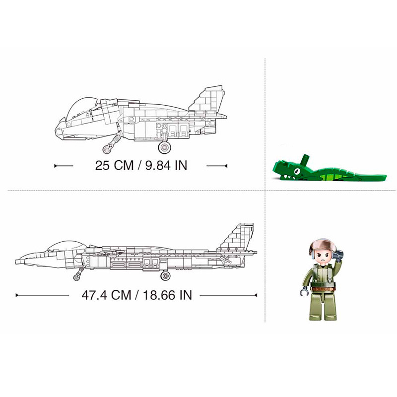Конструктор Sluban Истребитель Mighty Dragon J-20