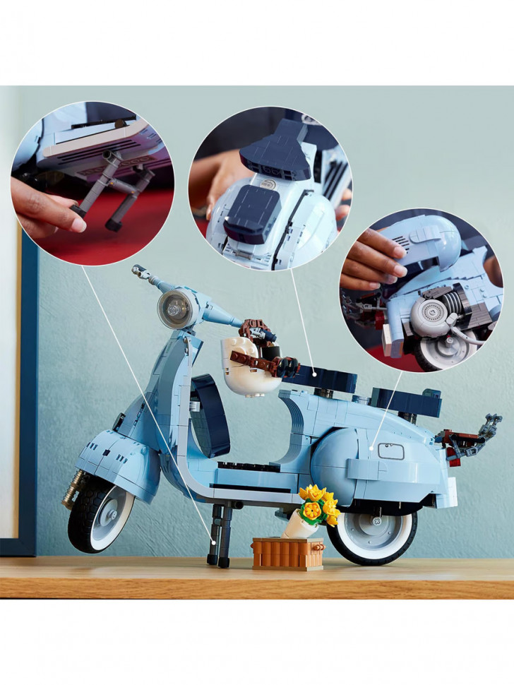 Конструктор Icons 10298/96800 Скутер Vespa 125 Мотороллер
