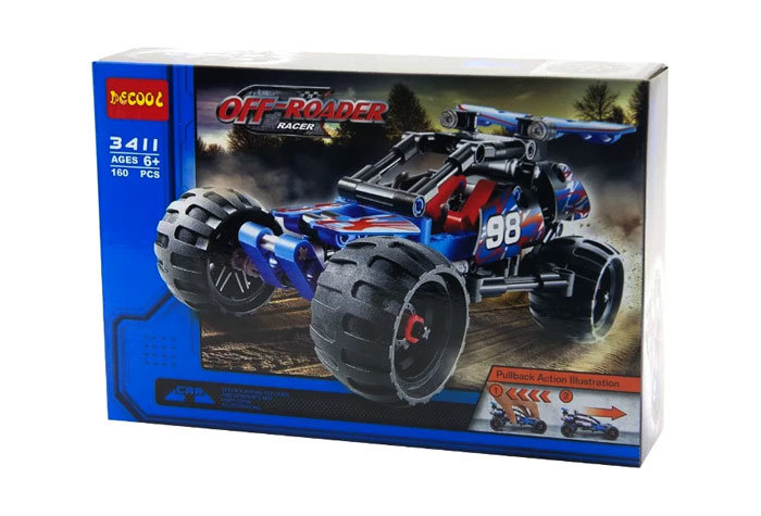 Конструктор Decool аналог LEGO 42010 Багги с инерционным двигателем
