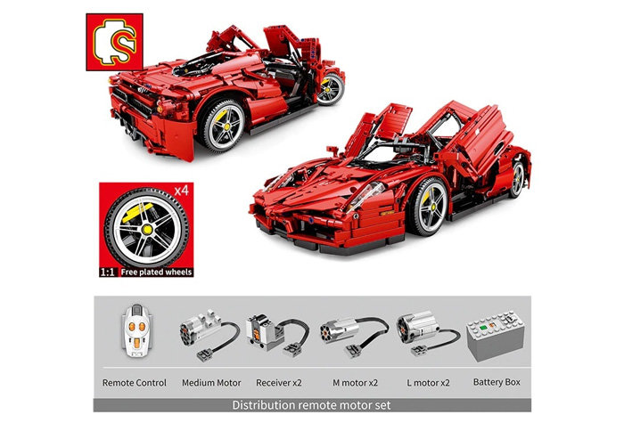 Конструктор Sembo Block Суперкар Ferrari Enzo на радиоуправлении