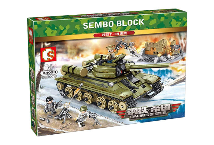 Конструктор Sembo Block Советский танк Т-34