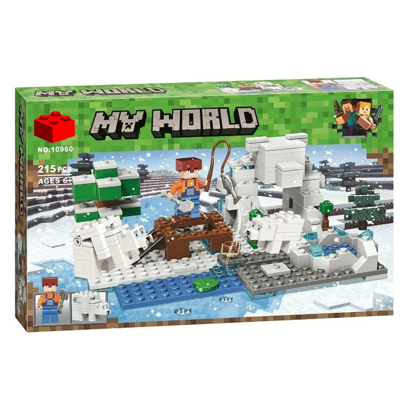 Конструктор BELA аналог Lego Minecraft Зимняя рыбалка