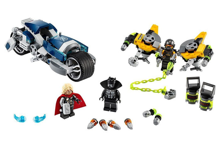 Конструктор LARI аналог Lego Marvel 76142 Мстители: Атака на спортбайке