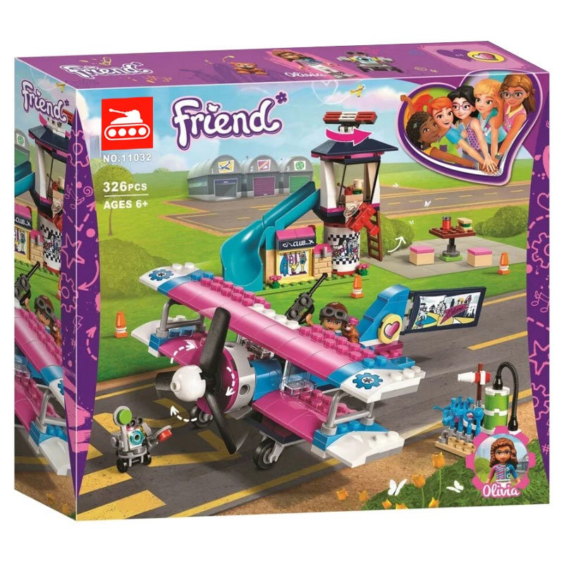 Конструктор аналог Lego Friends 41343 Экскурсия по Хартлейк-Сити на самолёте