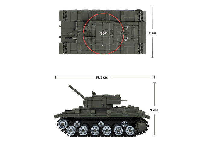 Конструктор Brick Battle Советский тяжелый танк КВ-1