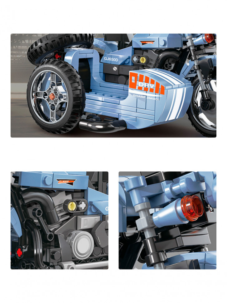 Конструктор KAZI Мотоцикл с коляской Ghamf-Jimg650 (Урал Турист)