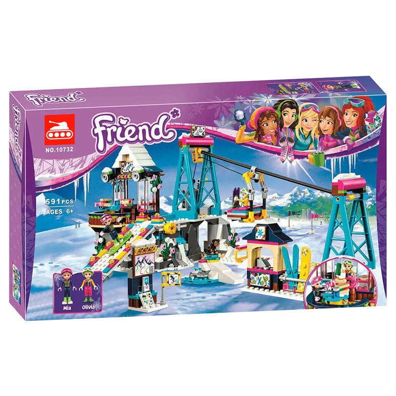 Конструктор аналог Lego Friends 41324 Горнолыжный курорт: подъёмник