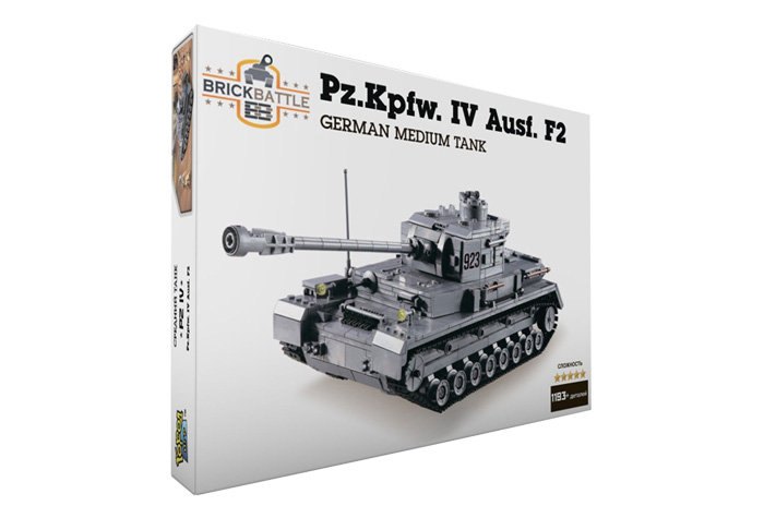 Конструктор Brick Battle Немецкий средний танк Pz.Kpfw. IV Ausf. F2
