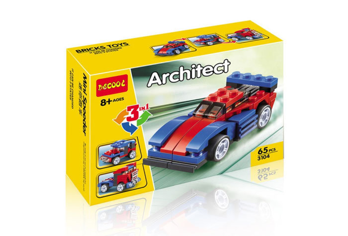 Конструктор Decool Гоночный автомобиль (3 в 1)