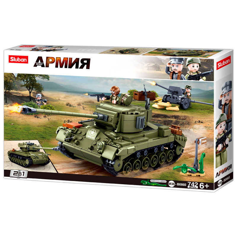 Конструктор Sluban Средний танк Pershing M26E1