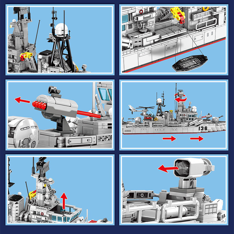 Конструктор Sembo Block Эсминец Type 956