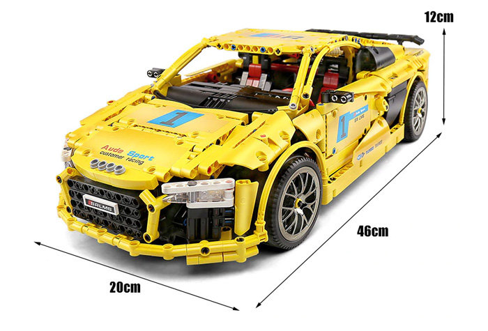 Конструктор Mould King Спорткар Audi R8 V10 (жёлтый)