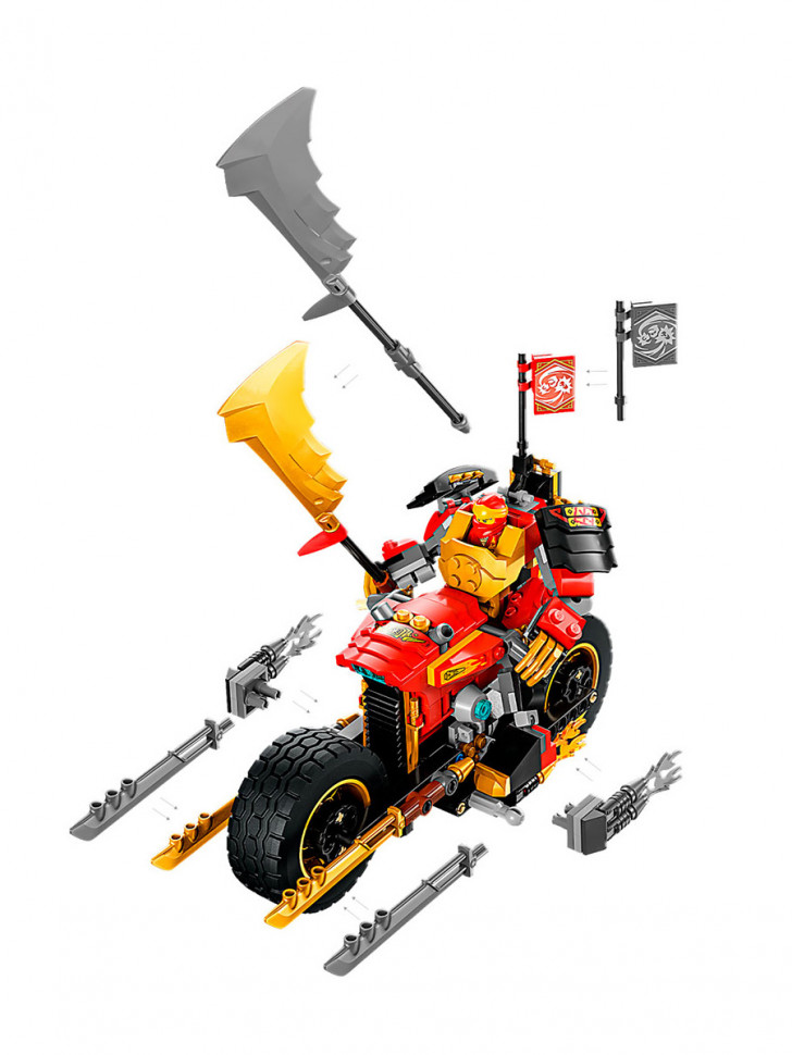 Конструктор аналог Lego Ninjago 71783 Робот-гонщик Эво Кая