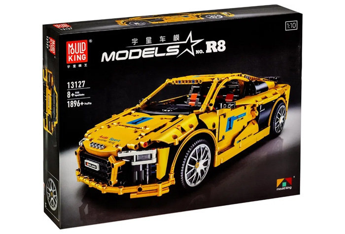 Конструктор Mould King Спорткар Audi R8 V10 (жёлтый)
