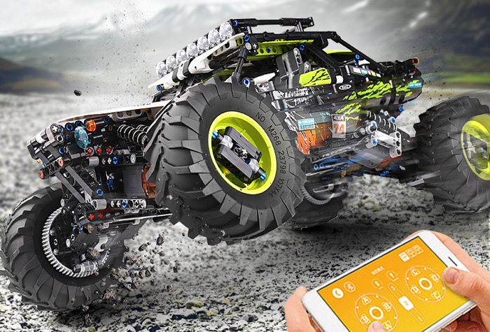 Конструктор Mould King (аналог Lego MOC 19517) Зелёный багги 4WD на радиоуправлении