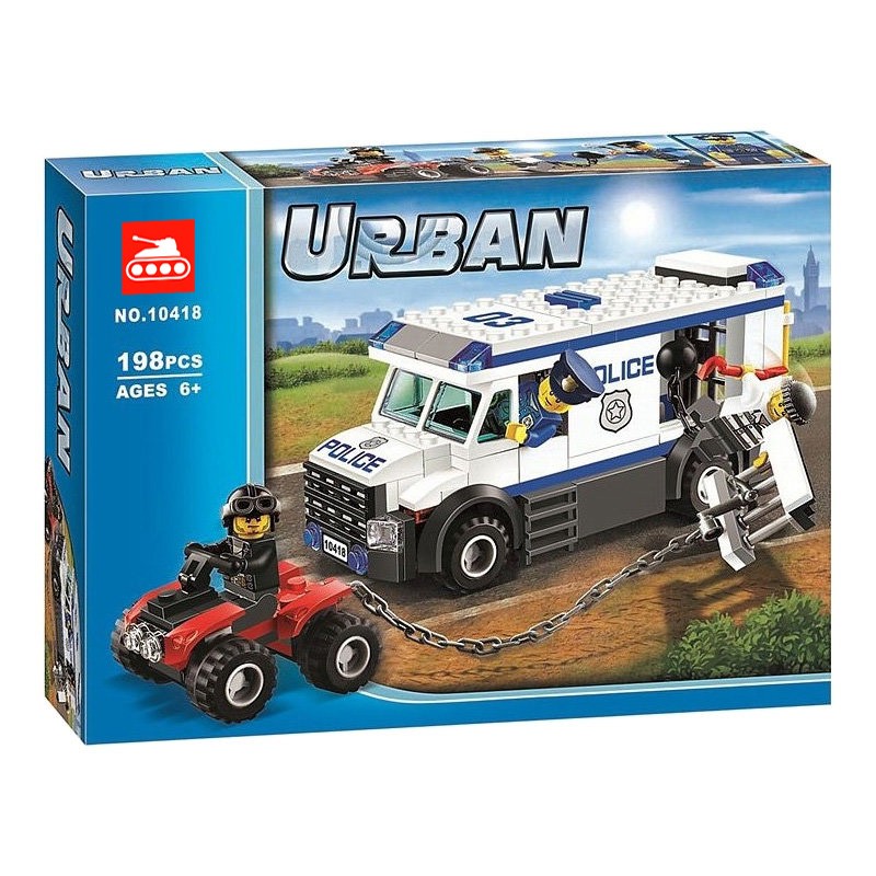 Конструктор аналог Lego City 60043 Автомобиль для перевозки заключённых
