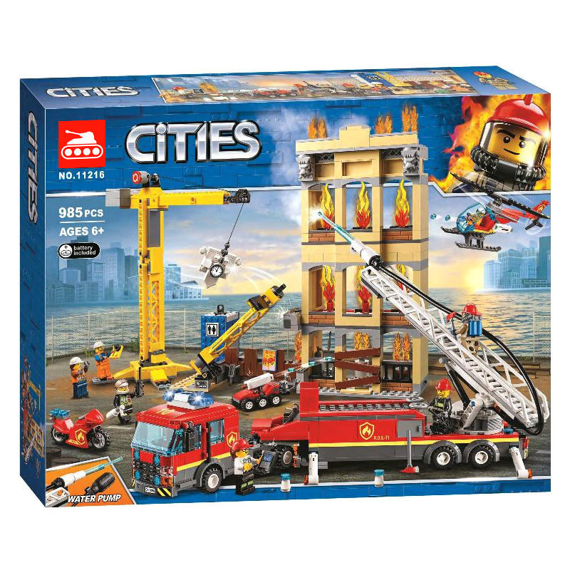 Конструктор аналог Lego CIty 60216 Центральная пожарная станция