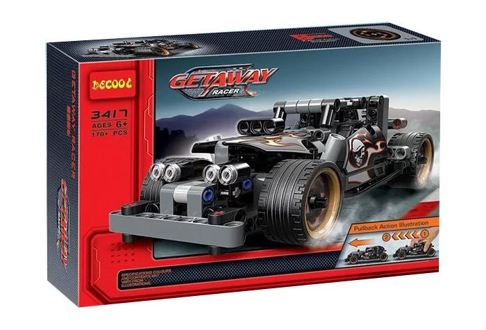 Конструктор Decool аналог LEGO 42046 Гоночный автомобиль для побега