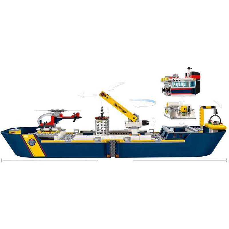Конструктор аналог Lego City 60266 Океан: исследовательское судно