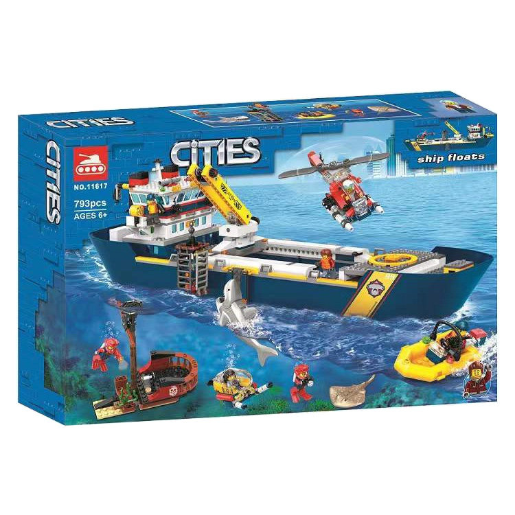 Конструктор LARI аналог Lego City 60266 Океан: исследовательское судно