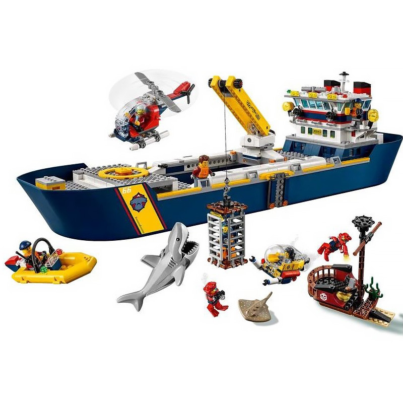 Конструктор аналог Lego City 60266 Океан: исследовательское судно
