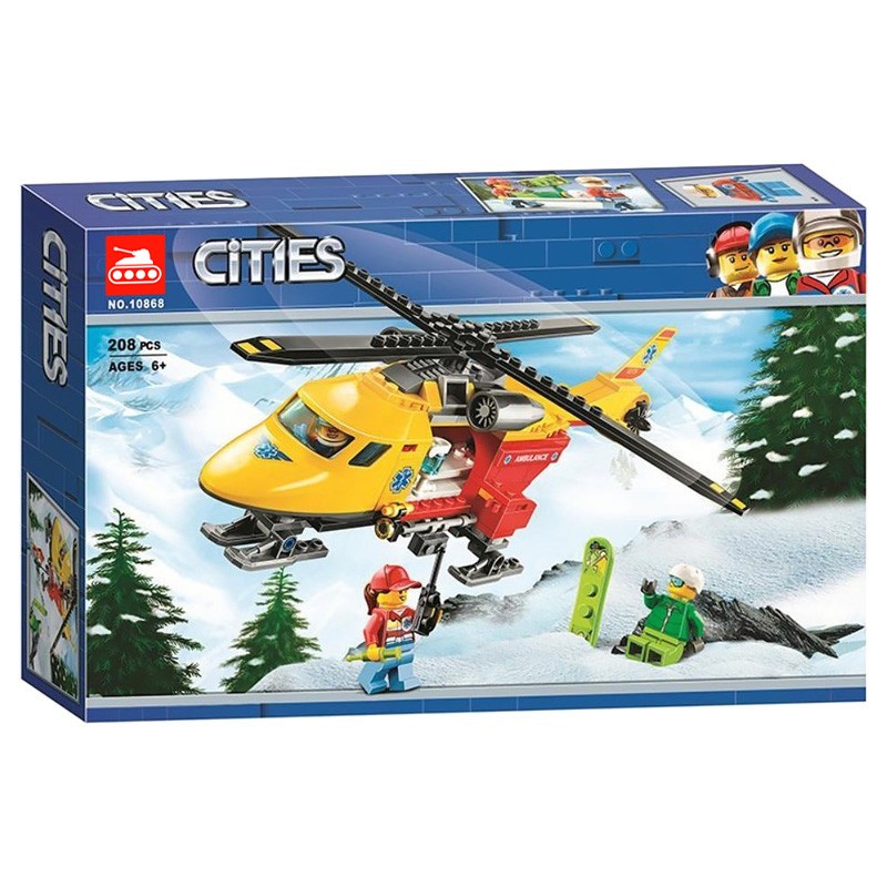 Конструктор аналог Lego City 60179 Вертолёт скорой помощи