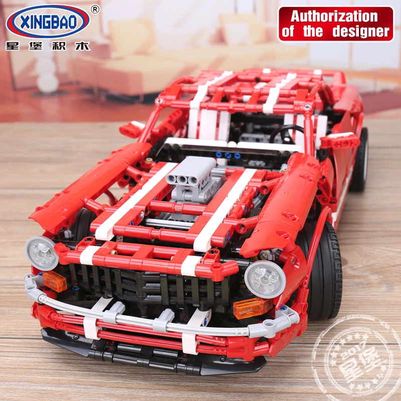 Конструктор Xingbao аналог Lego MOC 1352 Красный muscle car Chevrolet Camaro SS