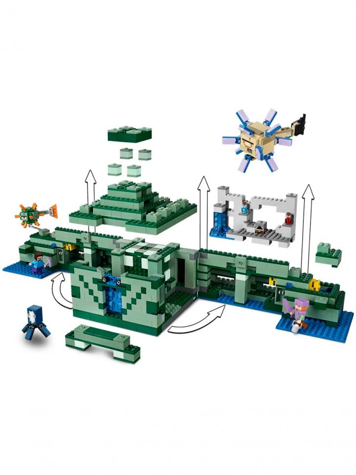 Конструктор аналог Lego Minecraft 21136 Подводная крепость