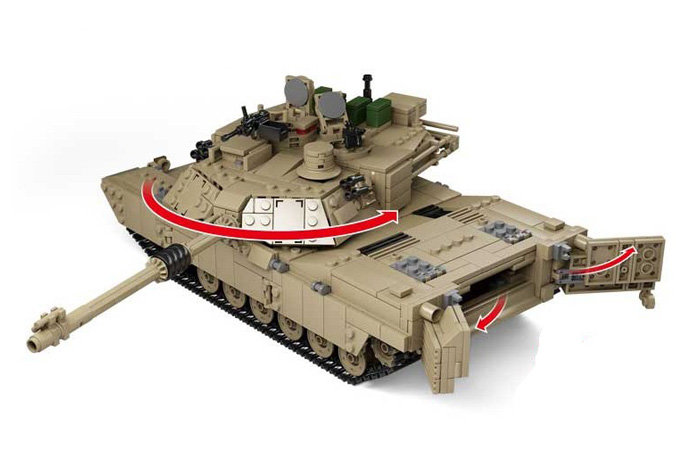 Конструктор KAZI Танк Абрамс М1А2 (2 в 1)