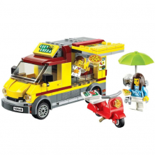 Конструктор BELA аналог Lego City 60150 Фургон-пиццерия