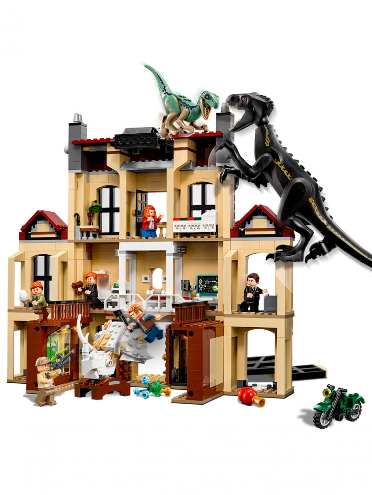 Конструктор аналог Lego Jurassic World 75930 Нападение Индораптора в поместье Локвуд