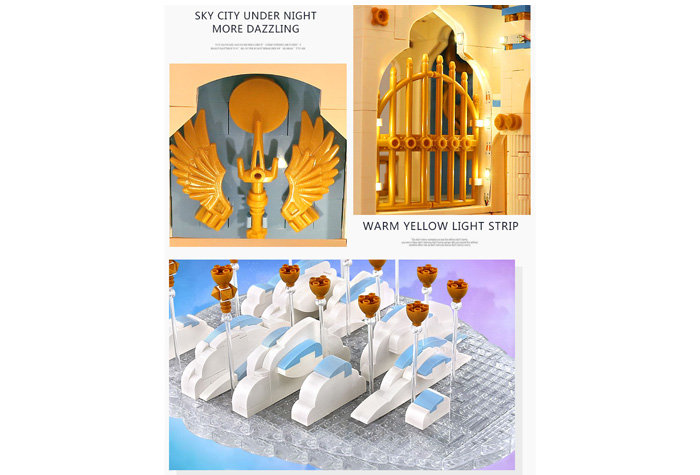 Конструктор Mould King Небесный замок (с LED-подсветкой)
