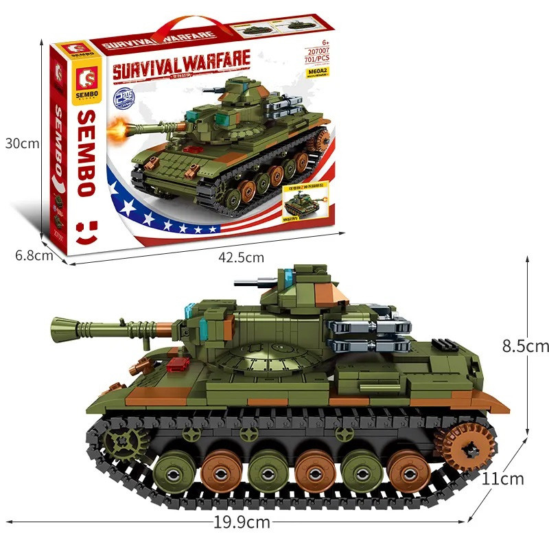 Конструктор Sembo Block Основной боевой танк M60A2 Starship