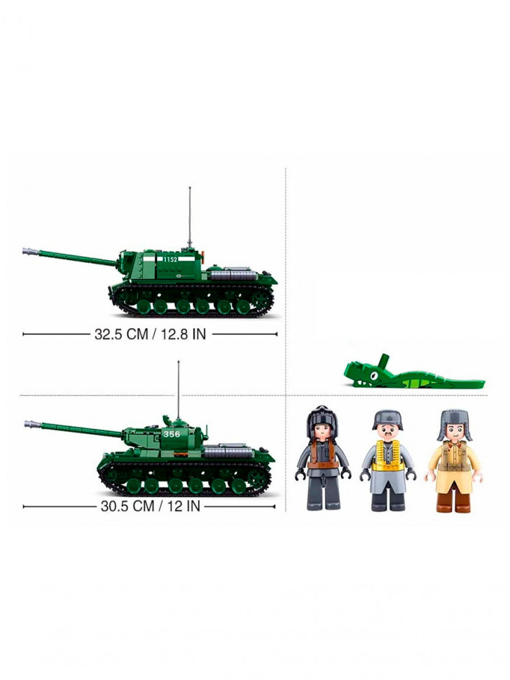 Конструктор Sluban Советский тяжелый танк ИС-2 (2 в 1)