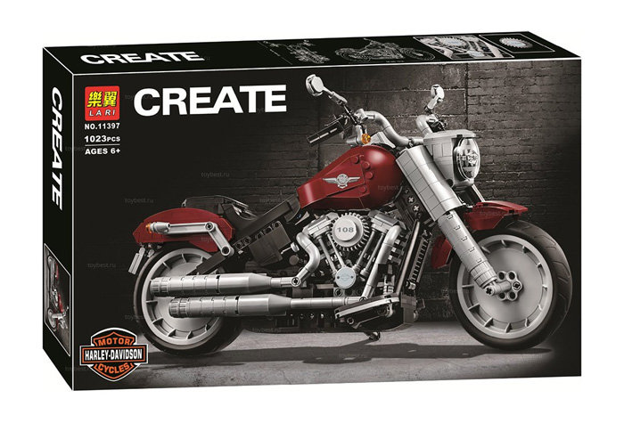 Конструктор LARI аналог Lego Creator Expert 10269 Мотоцикл Harley-Davidson Fat Boy