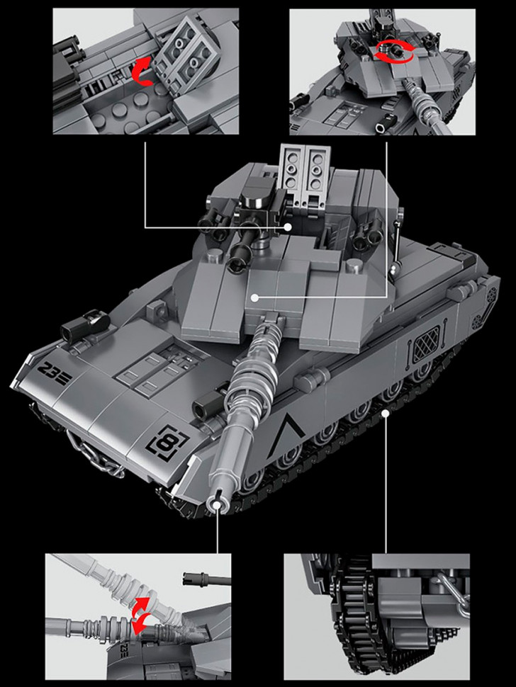 Конструктор Forange Block Основной боевой танк Merkava