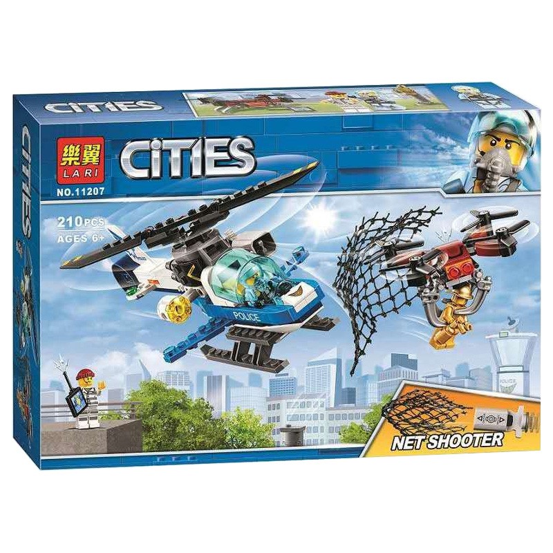 Конструктор LARI аналог Lego City 60207 Воздушная полиция: погоня дронов