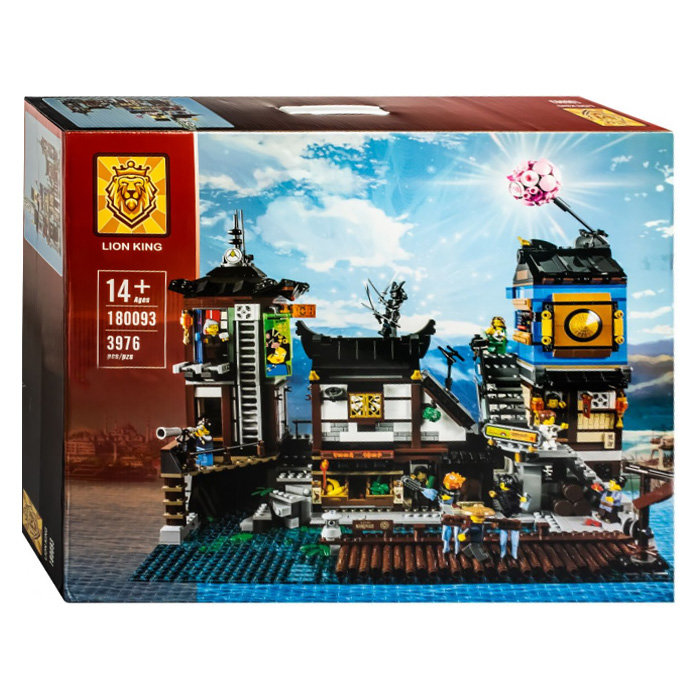 Конструктор Lion King аналог Lego Ninjago 70657 Порт НИНДЗЯГО Сити