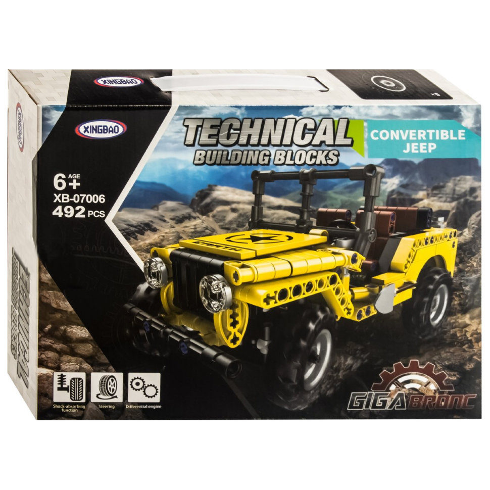 Конструктор Xingbao Желтый Jeep Wrangler Offroad