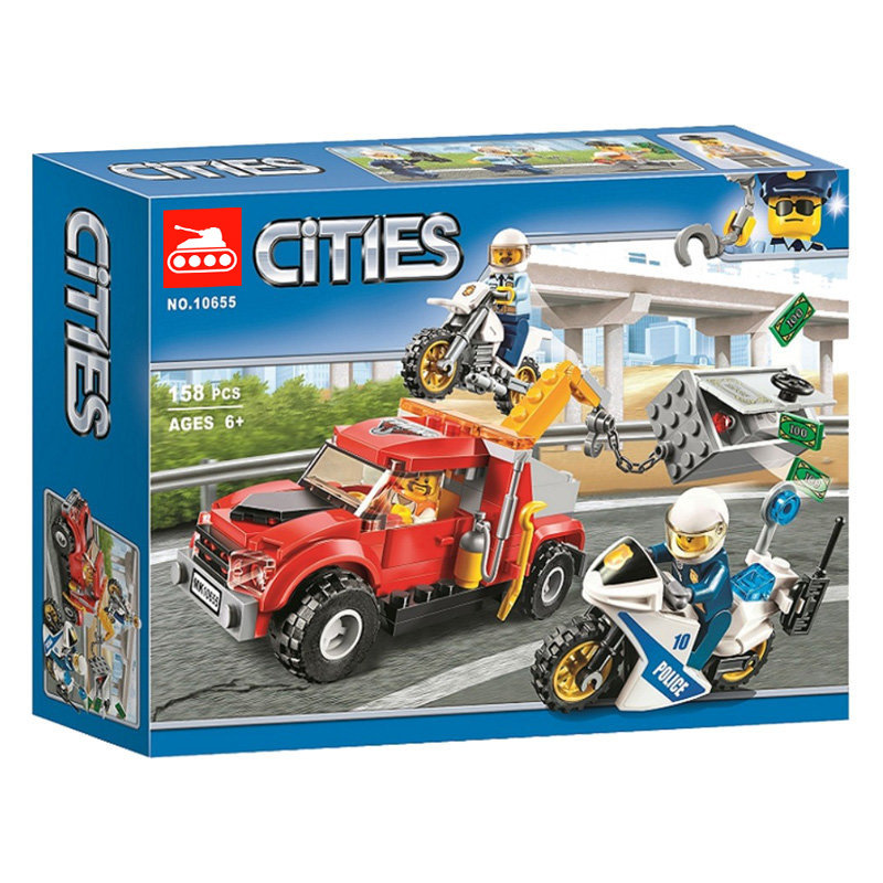 Конструктор аналог Lego City 60137 Побег на буксировщике