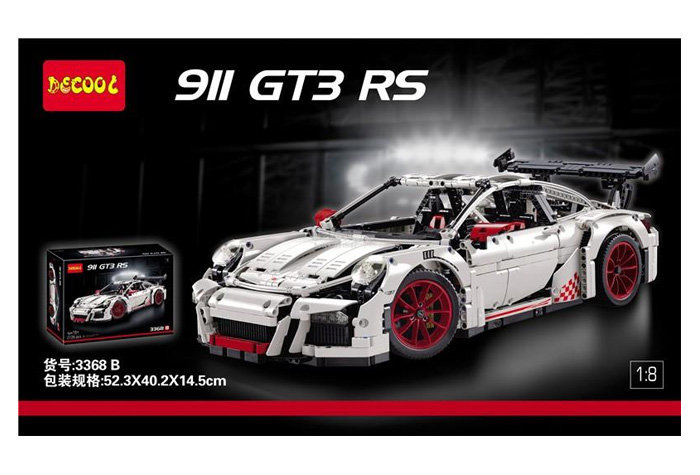 Конструктор Decool аналог LEGO 42056 Porsche 911 GT3 RS (белый)