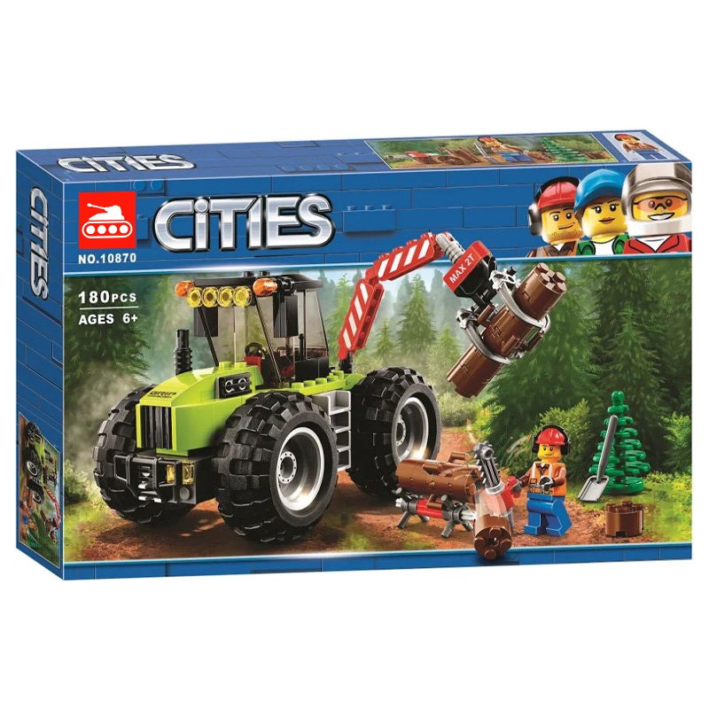 Конструктор аналог Lego City 60181 Лесной трактор