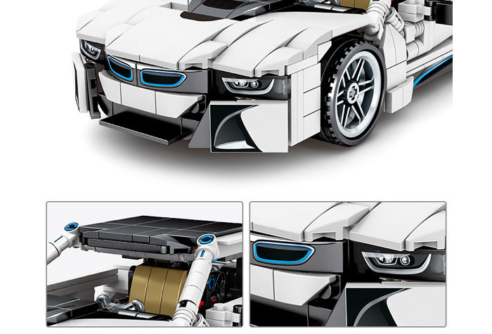 Конструктор Sembo Block Спорткар BMW i8