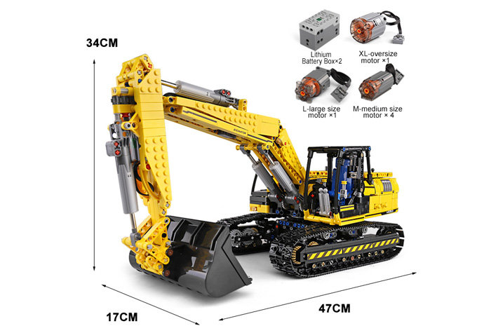 Конструктор Mould King Моторизированный Экскаватор «Link-Belt 250 x3» (Аналог Лего Техник MOC 2514)