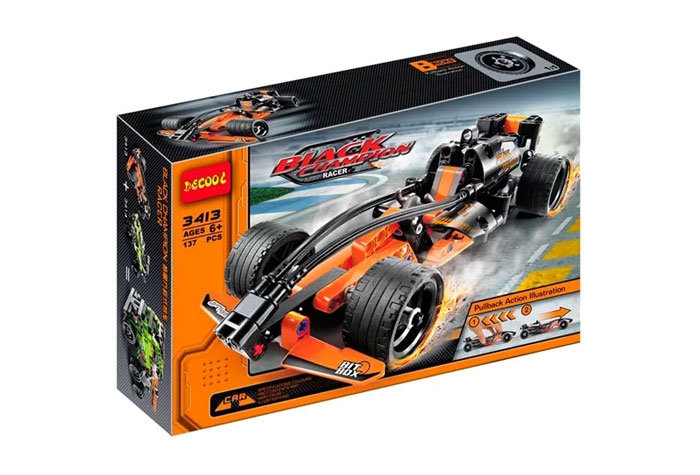Конструктор Decool аналог LEGO 42026 Чёрный гоночный автомобиль