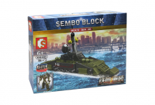Конструктор Sembo Block Военный трансформер 6 в 1: Подводная лодка