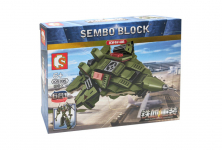 Конструктор Sembo Block Военный трансформер 6 в 1: Истребитель