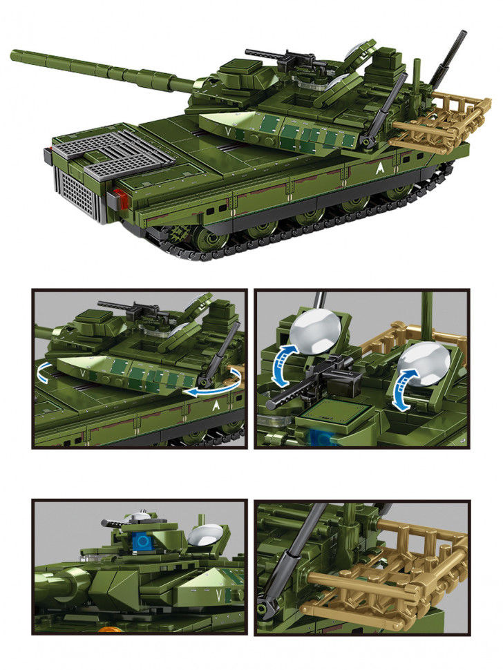 Конструктор Sembo Block Основной боевой танк Type 10