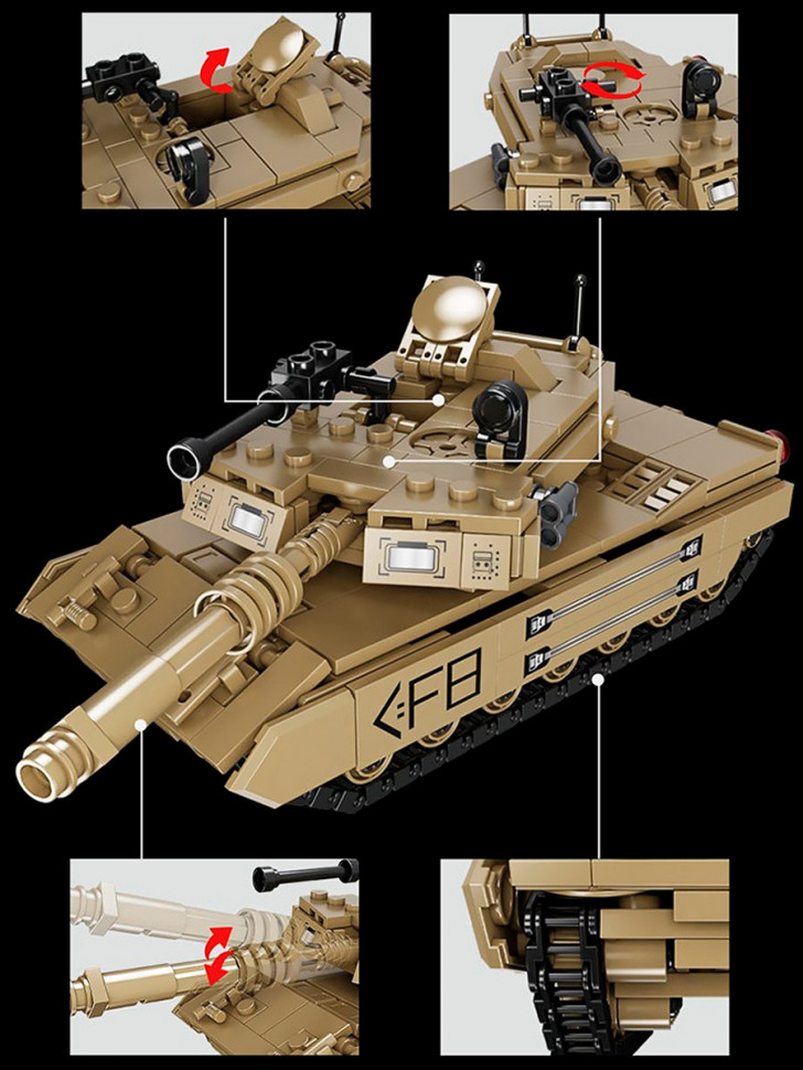 Конструктор Forange Block Основной боевой танк M1A2 Abrams